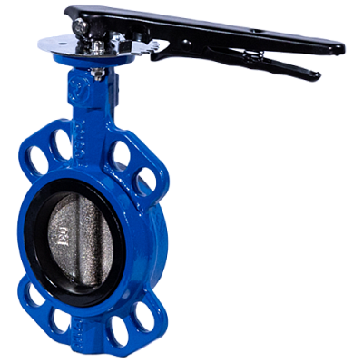 Затвор дисковый Ridval тип RVB 01 DN032 PN16,корпус чугун, диск Н/Ж, EPDM СИНИЙ