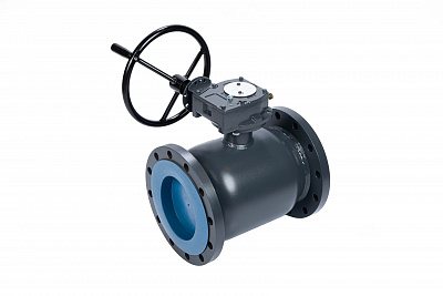 065N0251GR RJIP Premium Кран шаровой FF DN150 PN16 WG (фланцевый, с редуктором, С/П), Ридан