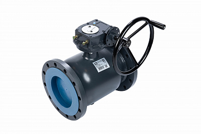 065N0251GR RJIP Premium Кран шаровой FF DN150 PN16 WG (фланцевый, с редуктором, С/П), Ридан